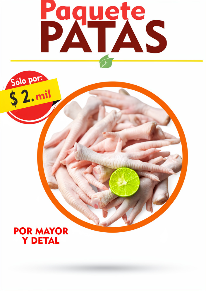 PATA PAQUETE X10 UNIDADES DORADO