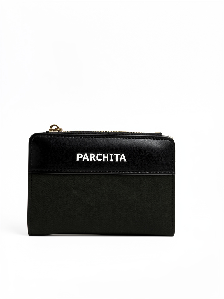 Monedero Parchita Negro Dama