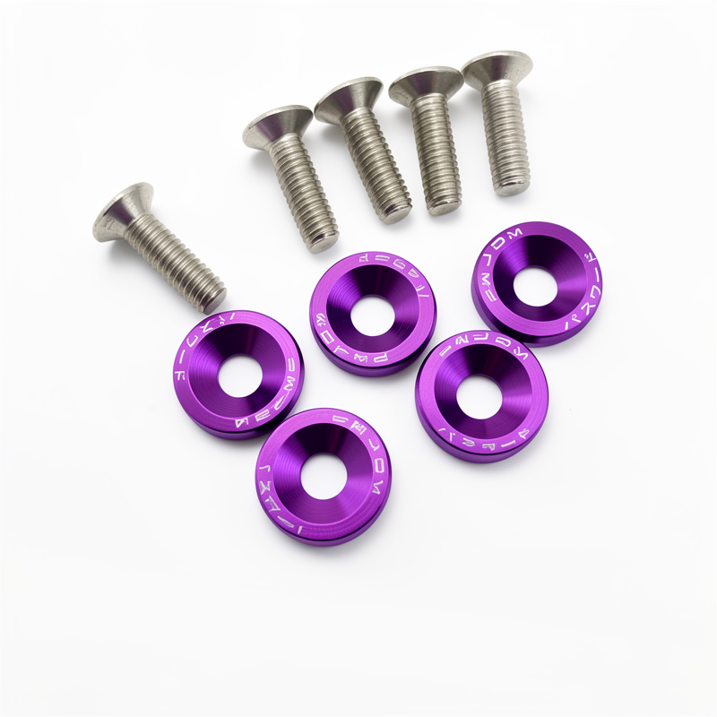 Arruelas anodizada roxo