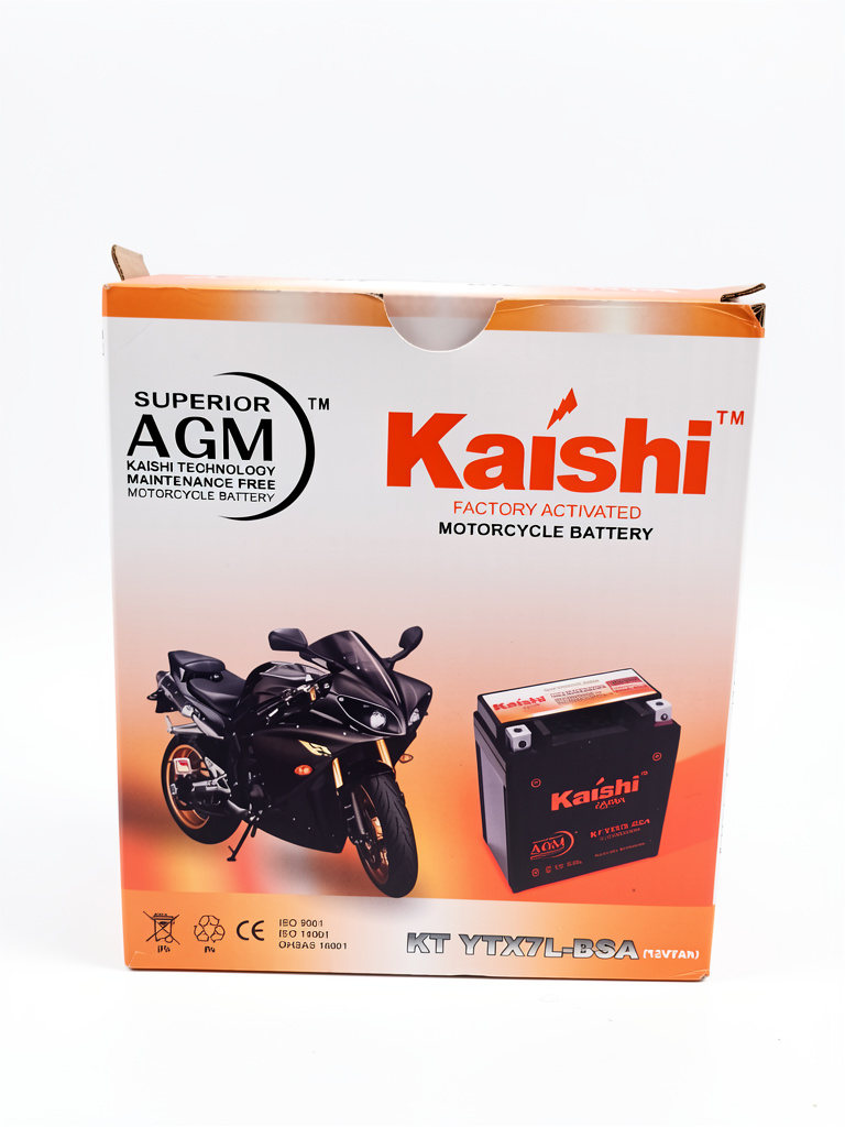 BATERIA YTX7L-BS KAÍSHI DR200, TORNADO, TWISTER 250, ELITE125, XT225, KARIZMA230, BOA150, SZ150