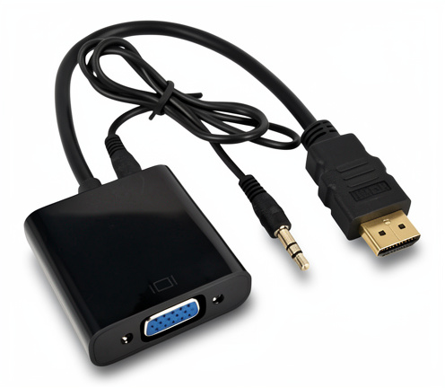 ADAPTADOR HDMI A VGA CON AUDIO