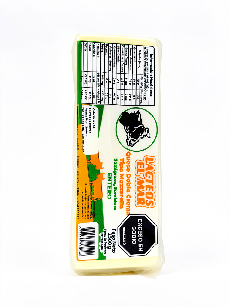 Queso mozarella liso x1.250gramos