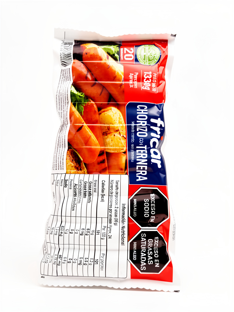 Chorizo de ternera fricar x1330 gramos