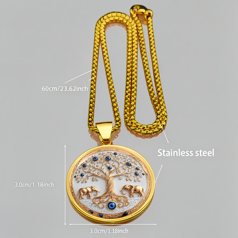 CH 17 - COLLAR COLGANTE EN ACERO INOXIDABLE 316L, DISPONIBLE EN COLOR ORO CON IMPRESIÓN