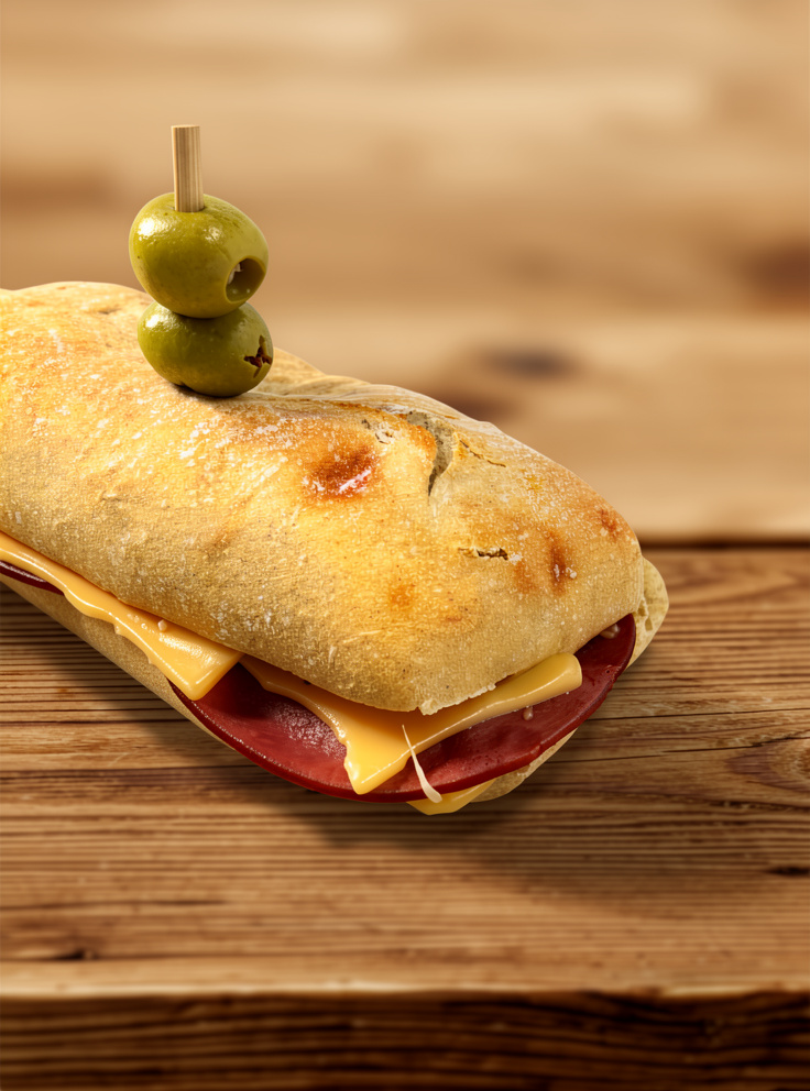 Ciabatta Jamón y Queso