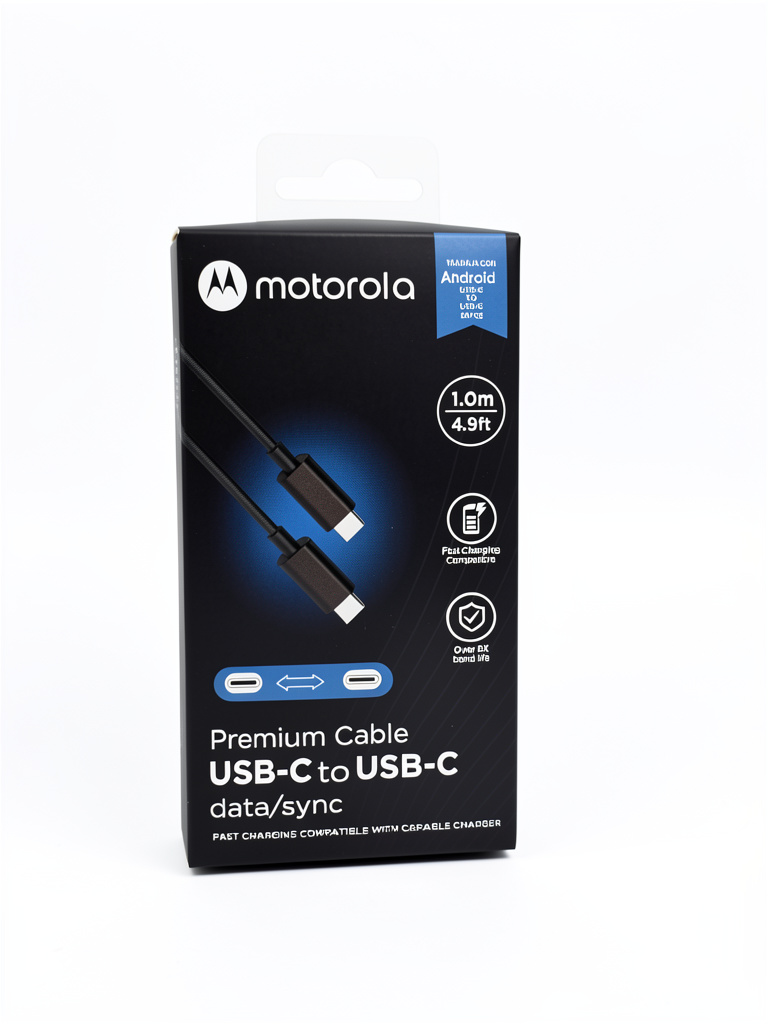 Motorola cable USB-C a USB-C negro 1m