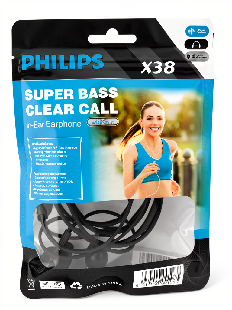 Philips x38 auriculares negros