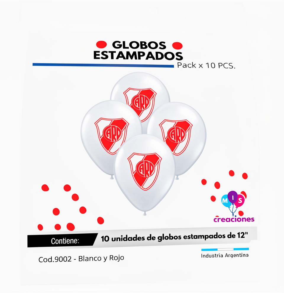 Globos estampados River Plate
