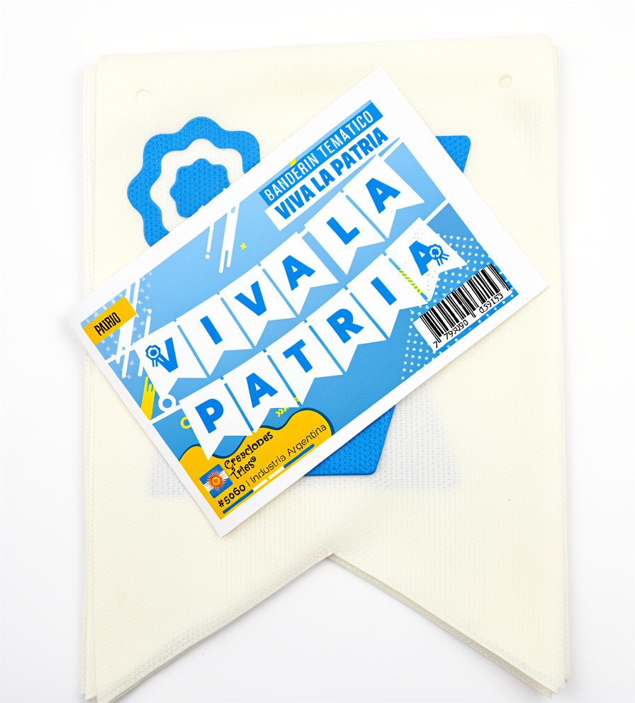 Banderín "Viva la patria" Friselina