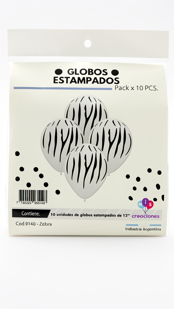 Globos estampados Cebra
