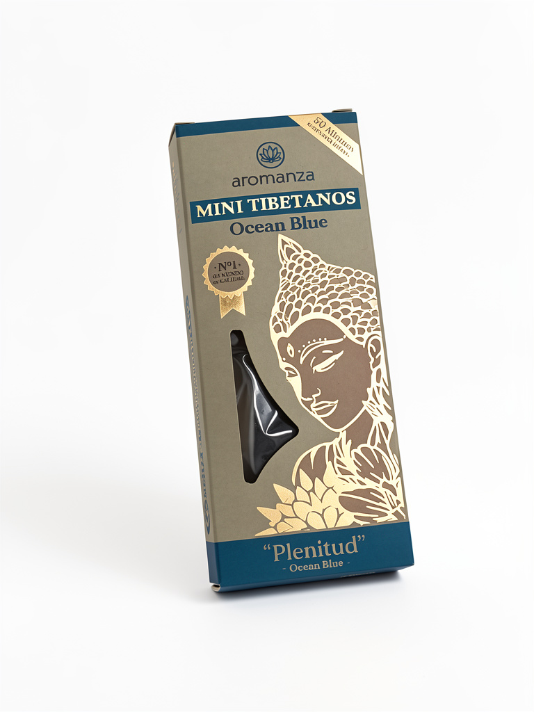 Sah.mini tibetanos Ocean Blue