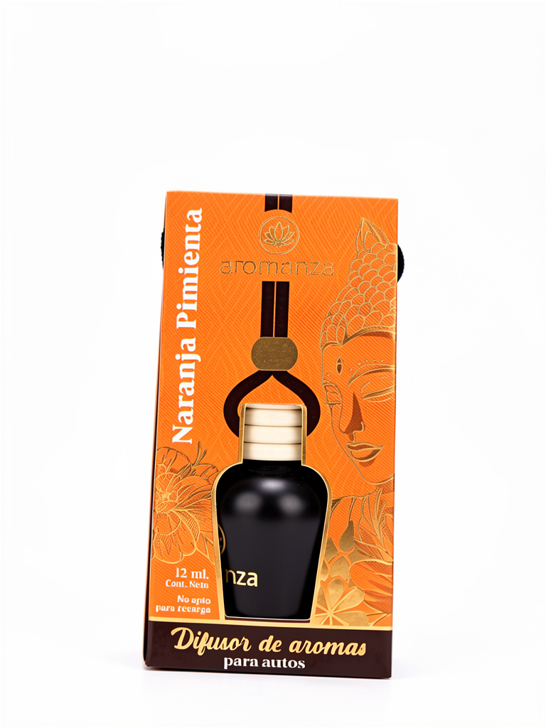 Difusor para autos de Aromanza "naranja pimienta"