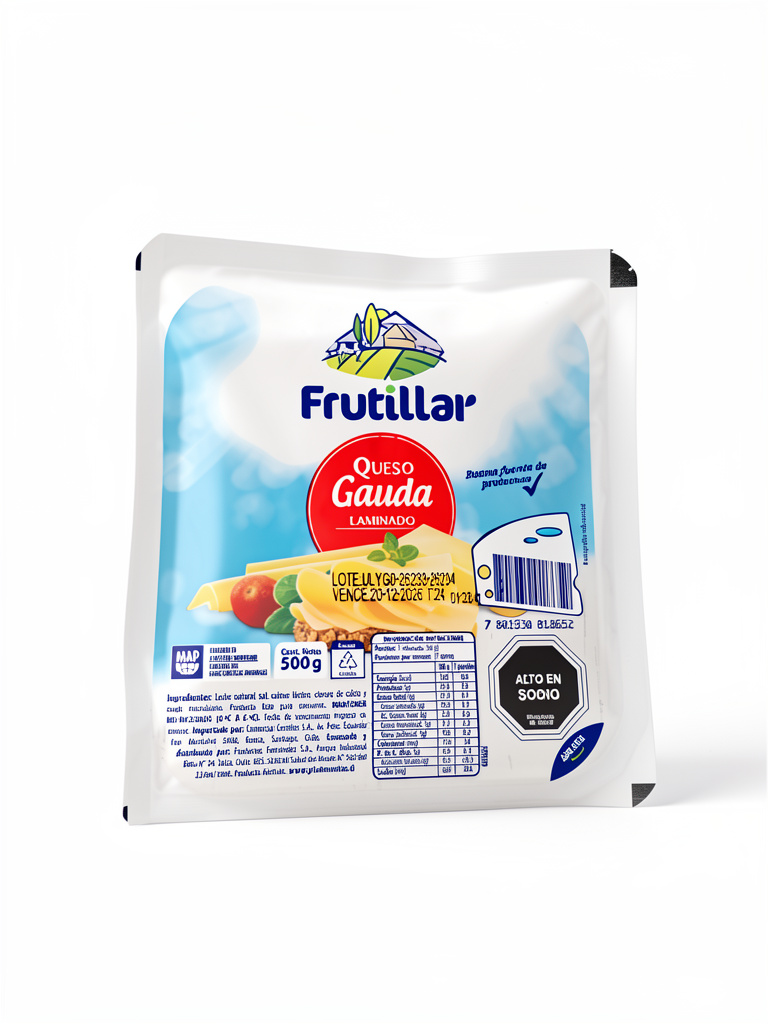 Queso gauda frutillar 500 gr