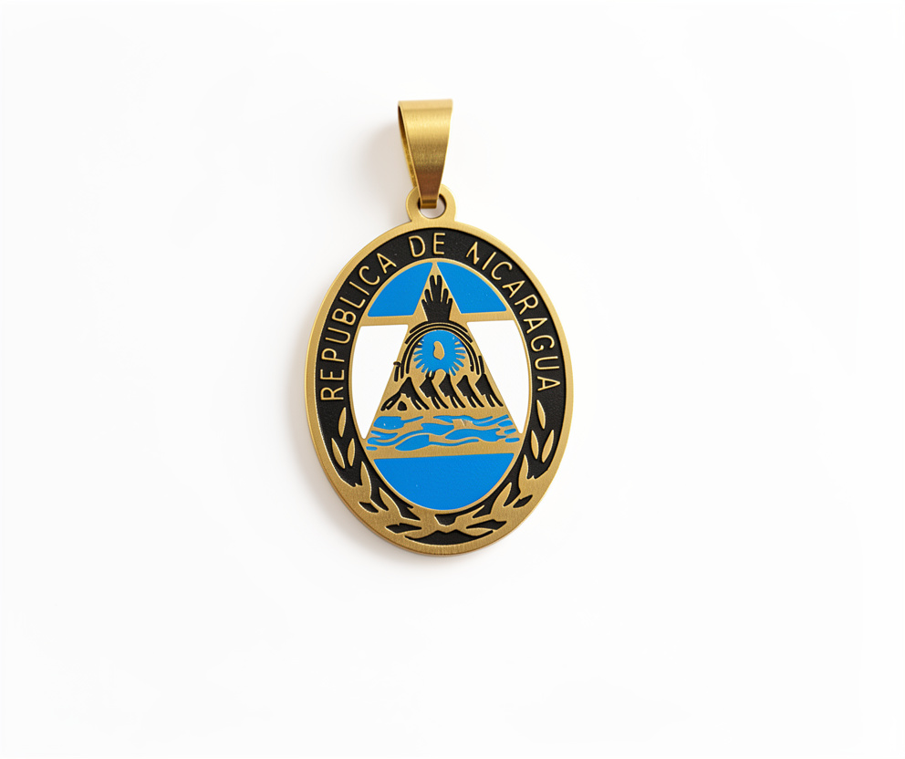 Dije Escudo de Nicaragua Redondo