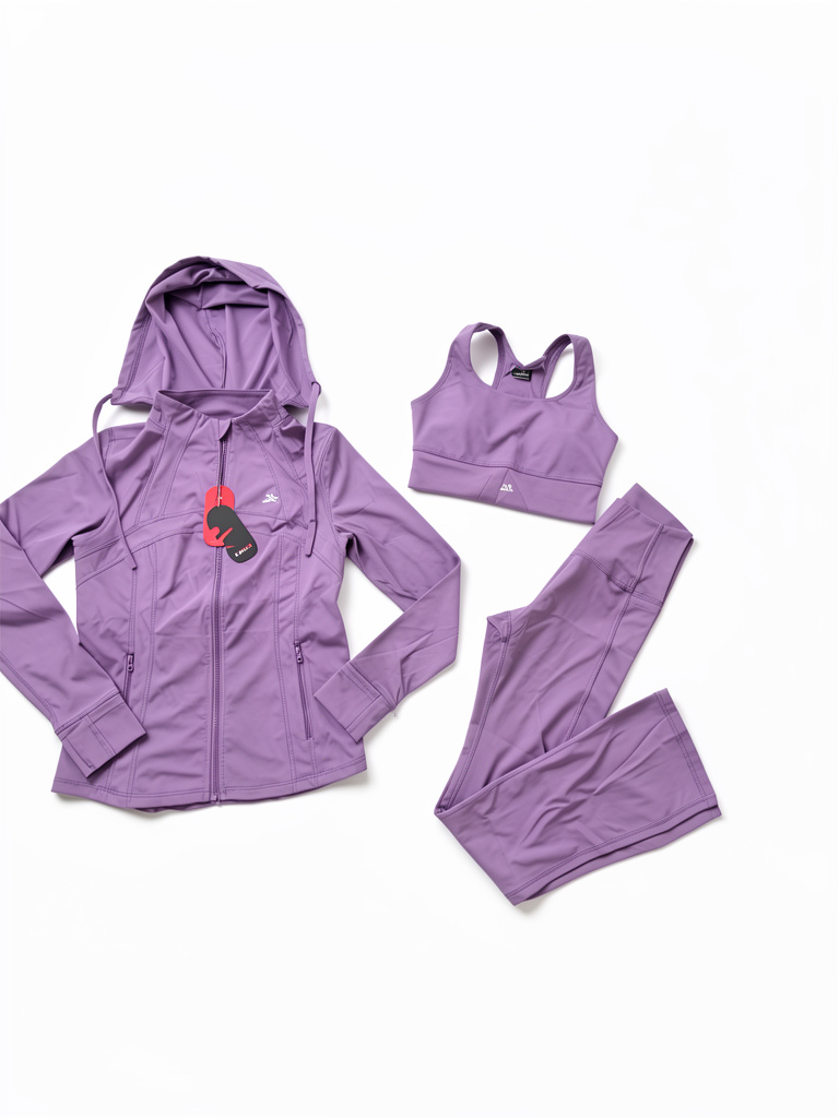 Conjunto deportivo 3 piezas lila