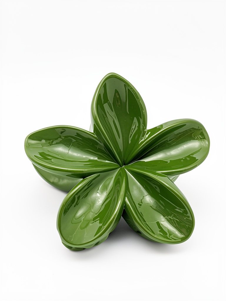 Broche grande Hawai matte liso Ve