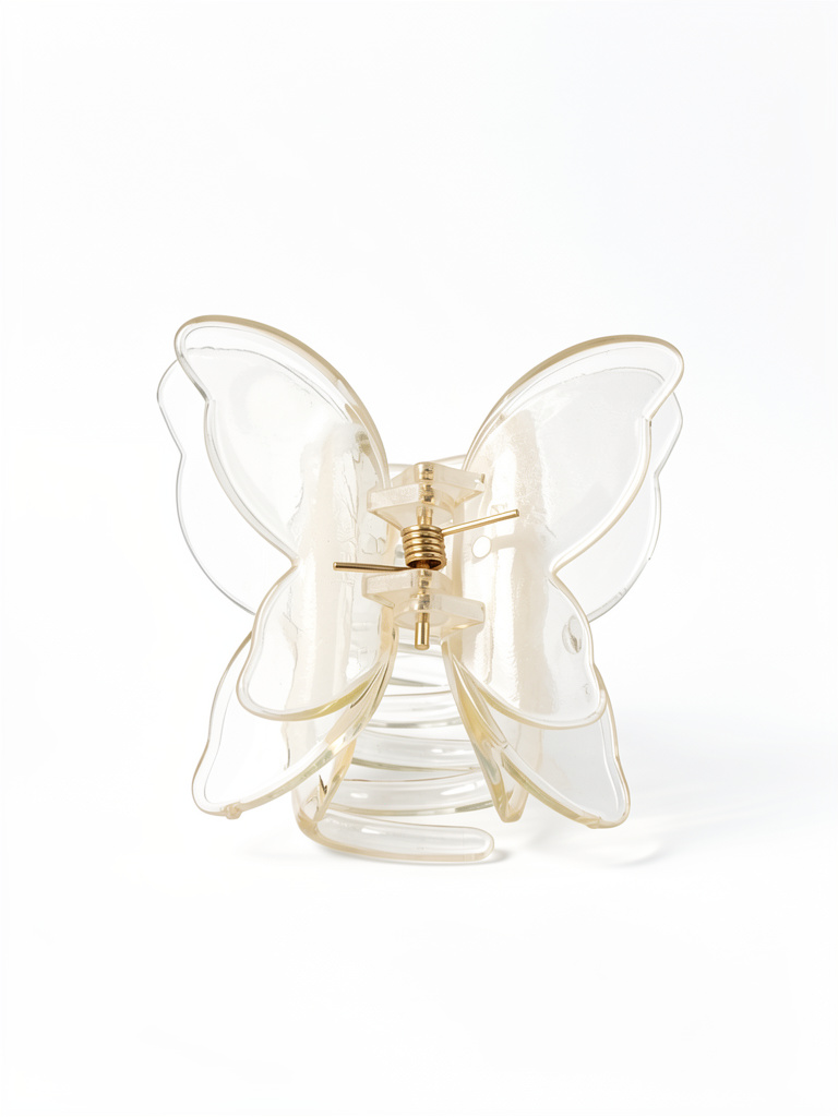 Broche grande Mariposa transparente A