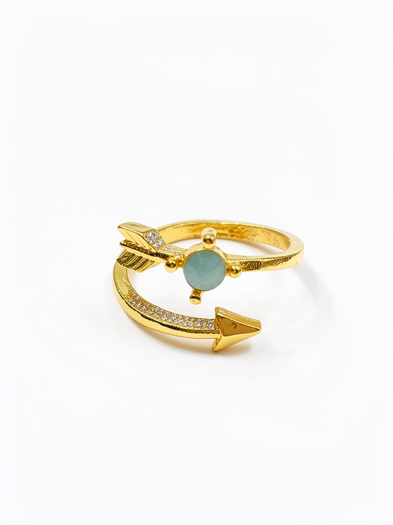 Anillo bijou dorado Strass 1