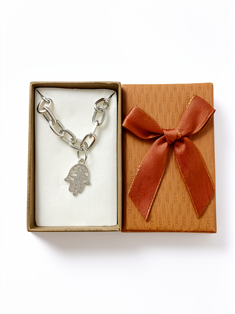 Bolsita 2: pulsera bijou mano Fátima + caja marron 5000