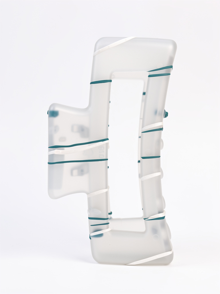 Broche Rectangular grande Veteado pastel C
