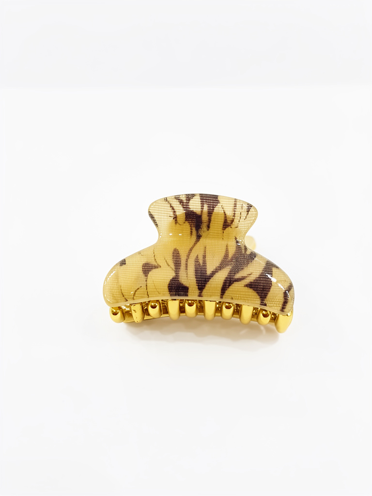 Broche floreado chico dorado 2