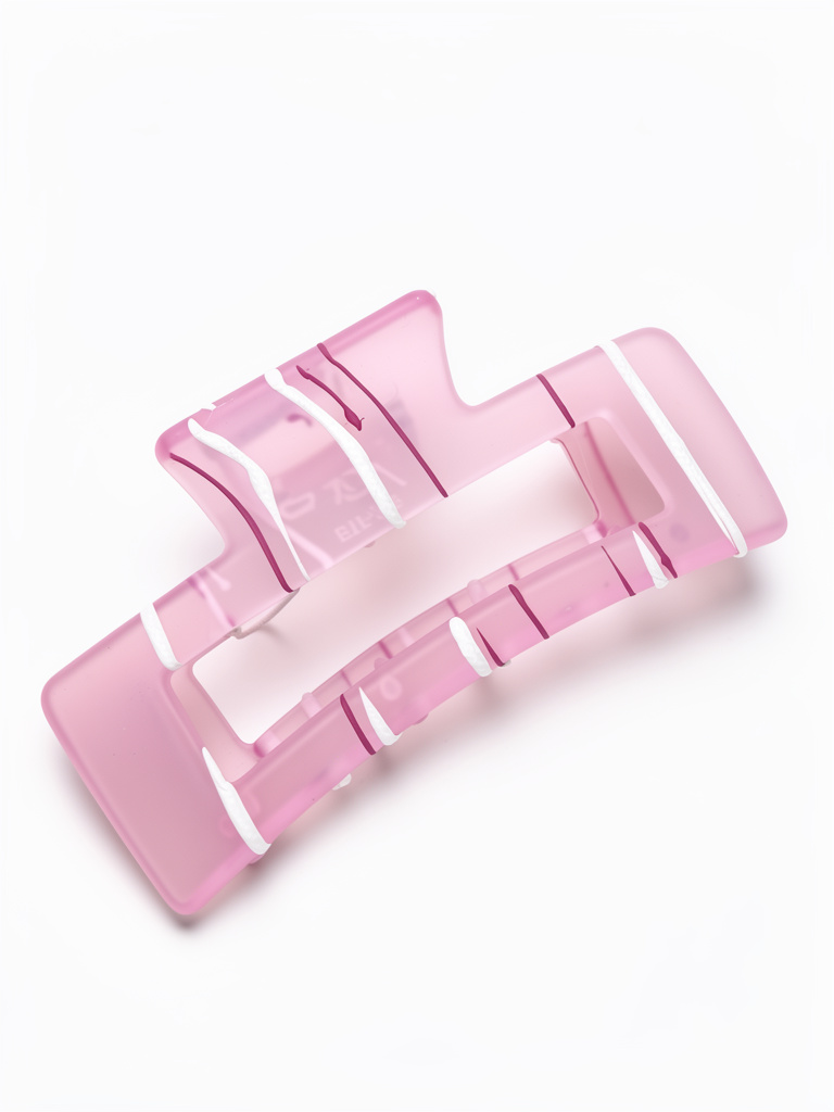 Broche rectangular grande veteado pastel R