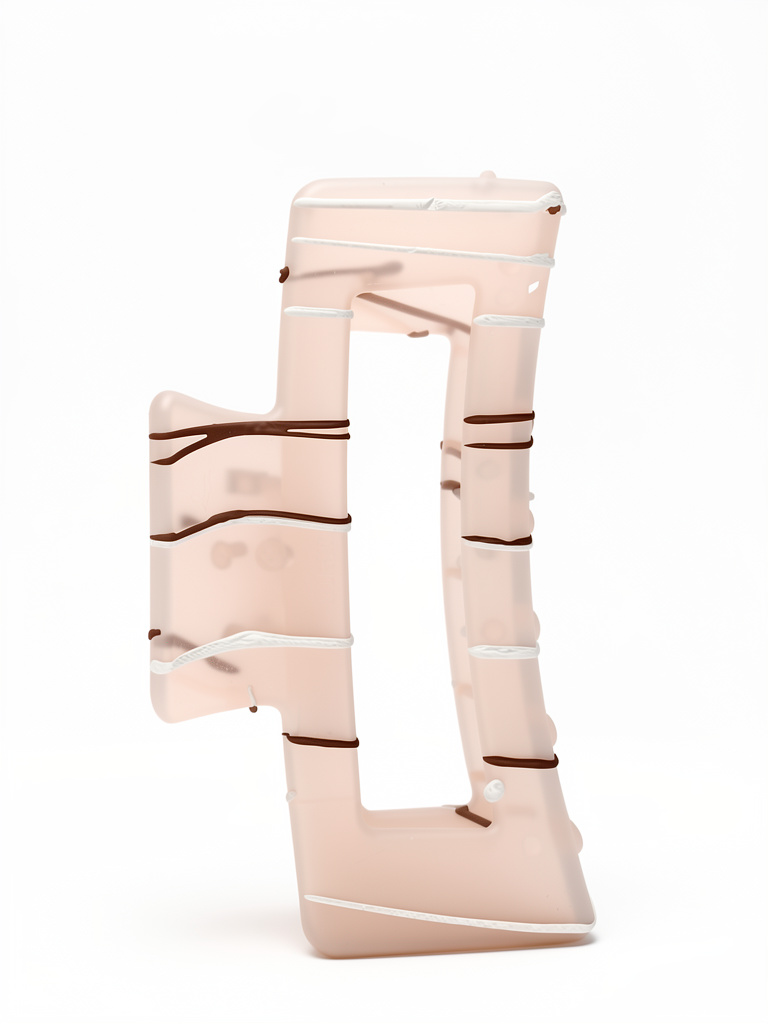 Broche Rectangular grande Veteado pastel RV