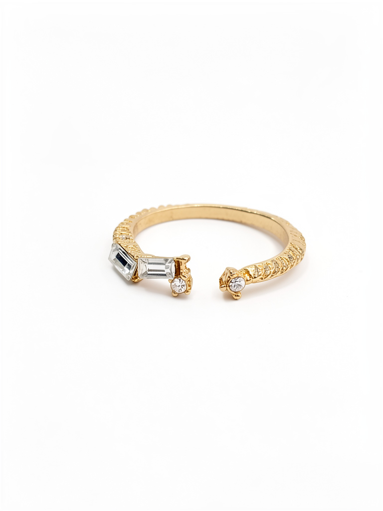 Anillo bijou dorado Strass 3