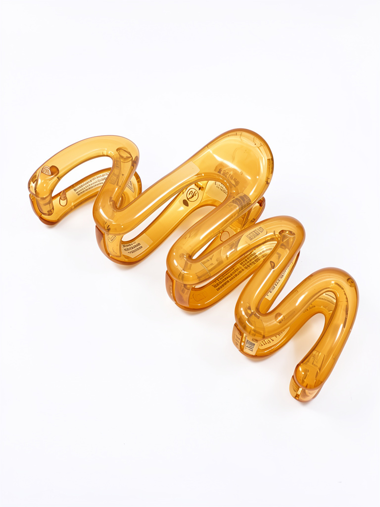 Broche Ondulado transparente grande B