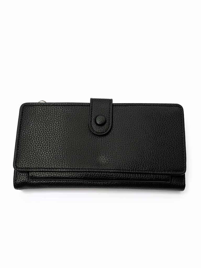 Billetera tarjetero grande con broche AB N