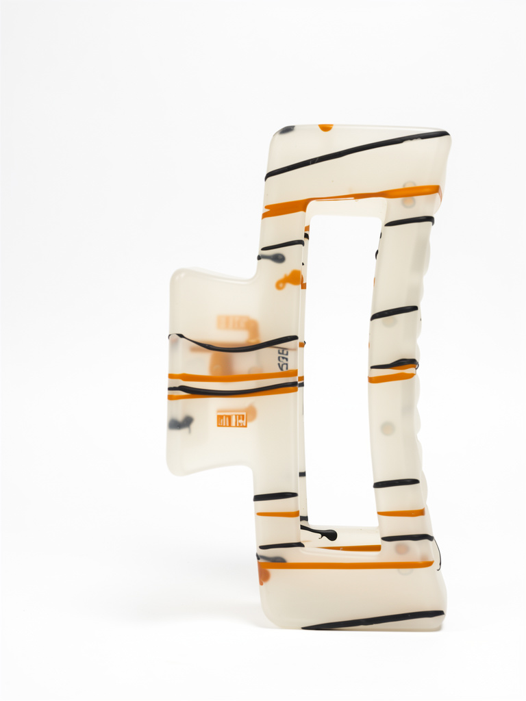 Broche Rectangular grande Veteado pastel D