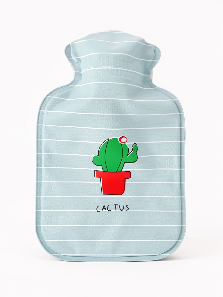 Bolsa de agua caliente estampada chica cactus