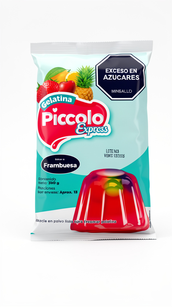 GELATINA  PICCOLO FRAMBUESA X 500G