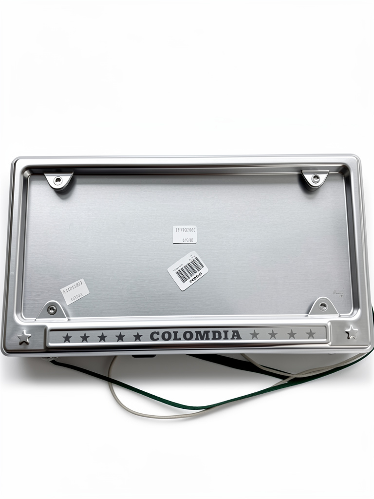 MARCO  PORTAPLACA CROMADA