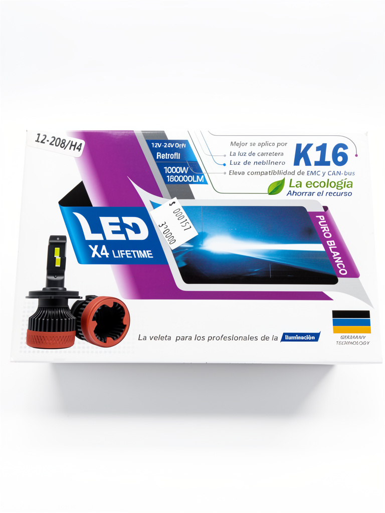 BOMBILLO LED X4 LIFETIME  H4