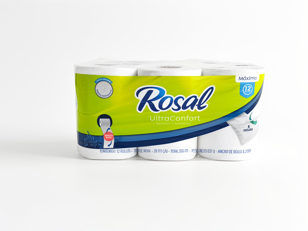 Papel higiénico Rosal ultraconfort x12