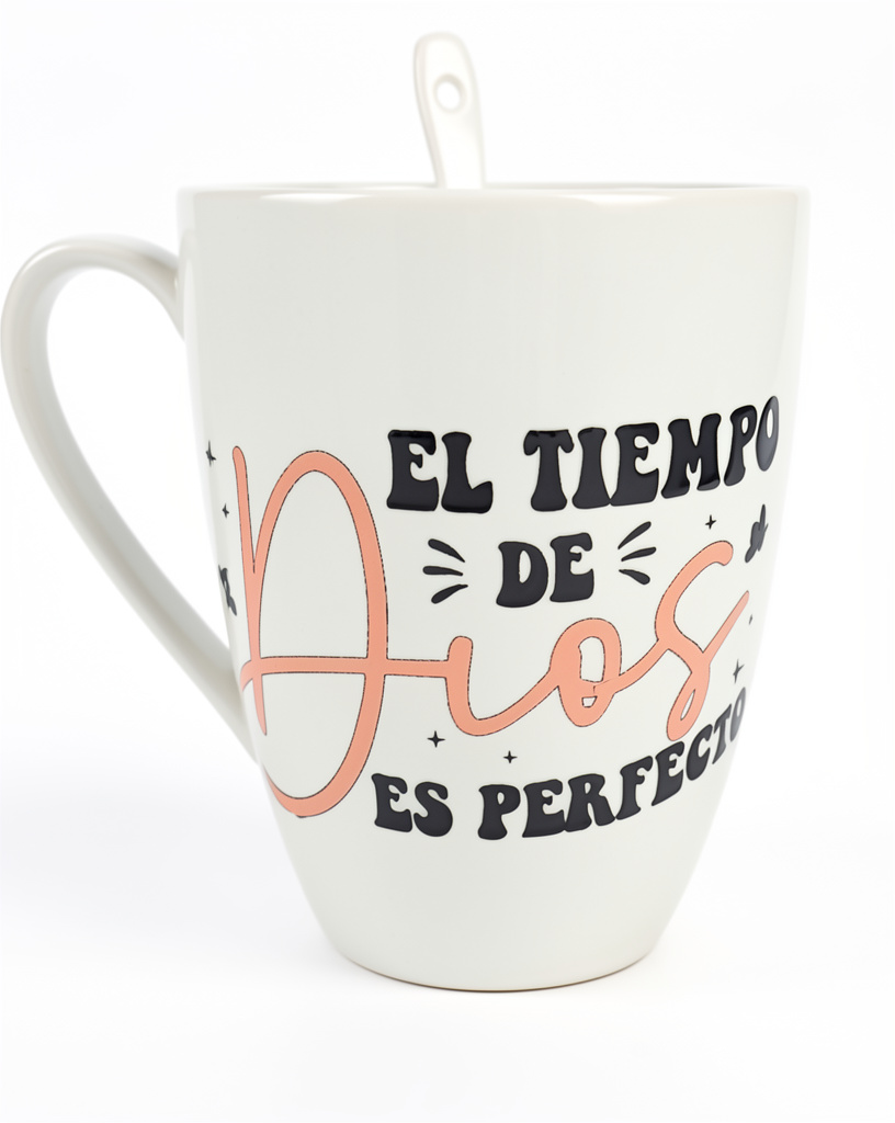 Taza El Tiempo de Dios es perfecto