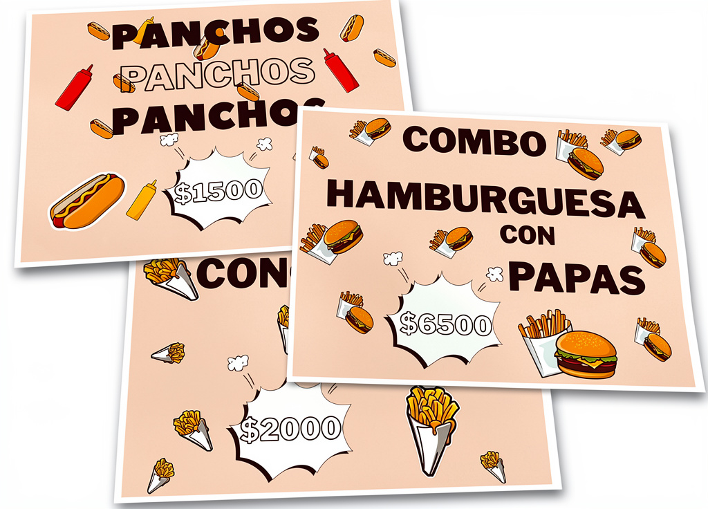 Carteles A4 plastificados