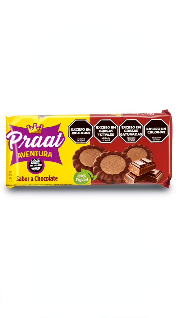 Praat Aventura sabor chocolate con relleno de chocolate