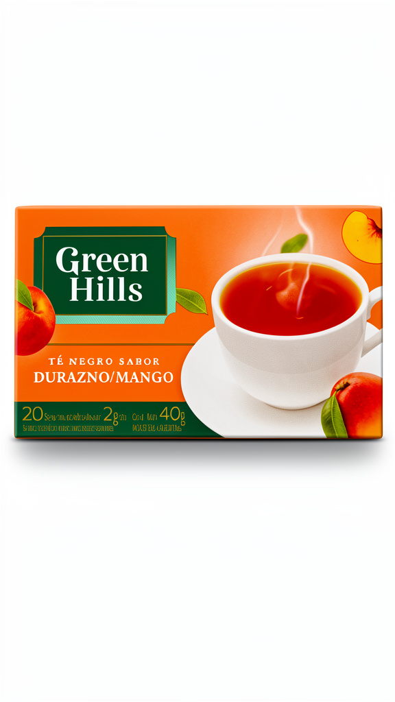 Te Negro Green Hills sabor Durazno/Mango