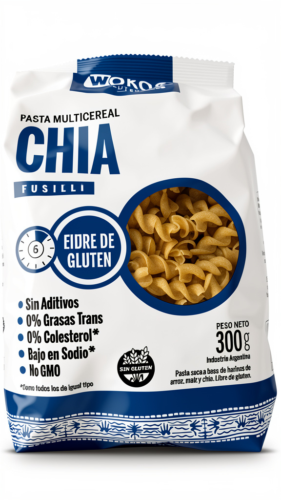 Fideo Chia Fusilli