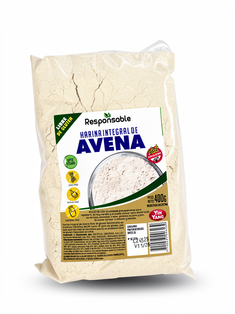 Harina avena  integral  sin gluten