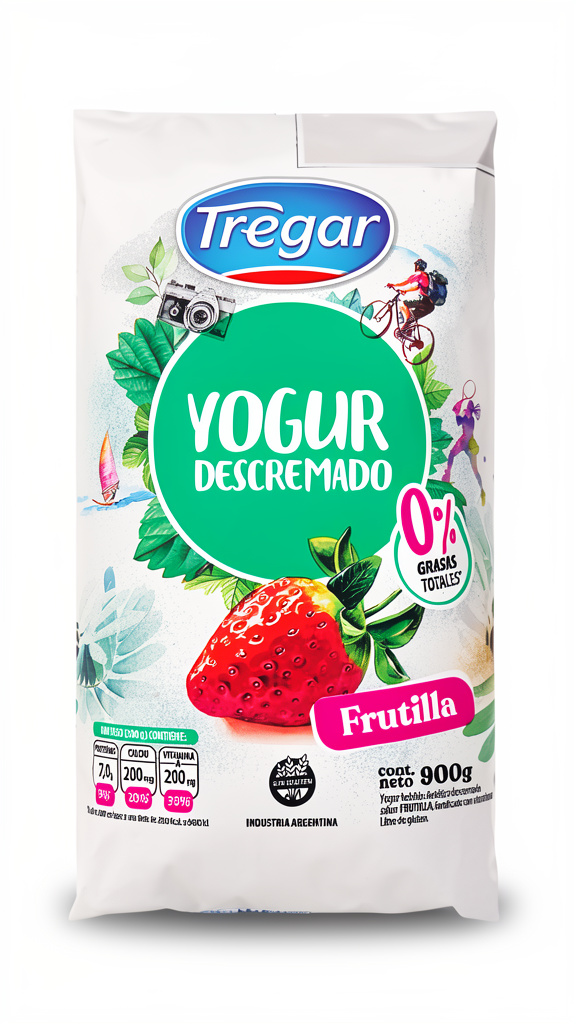 Yogur Descremado  Tregar sabor Frutilla