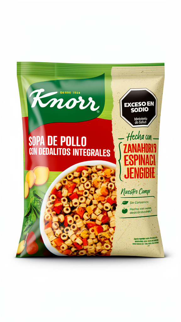 Sopa de pollo Knorr con Dedalitos Integrales