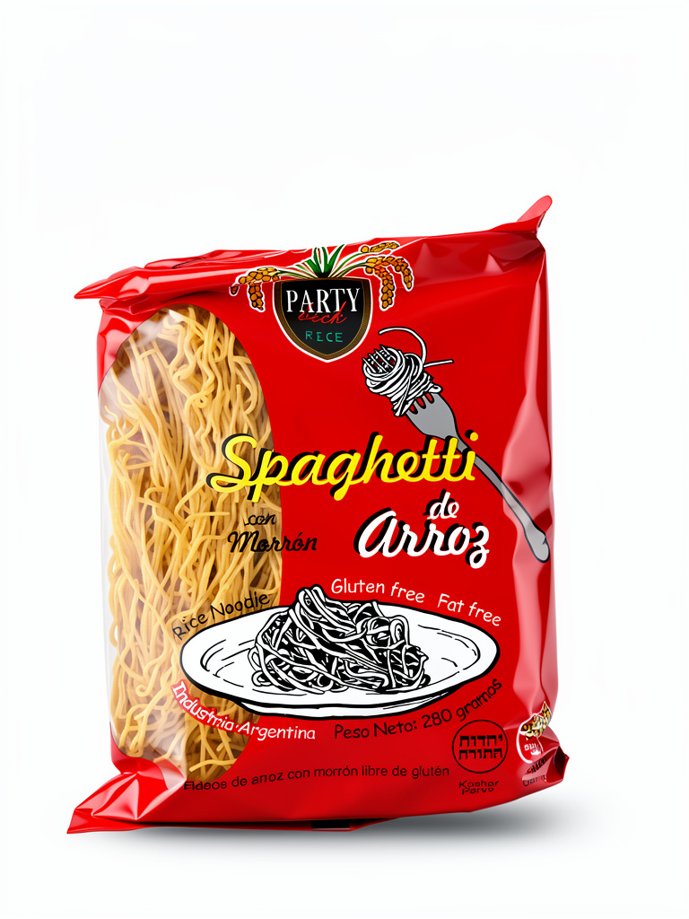 Spaghetti arroz con morron