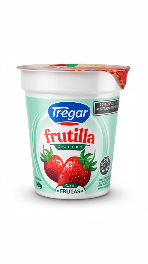 Yogur Descremado Tregar Sabor Frutilla 160gr