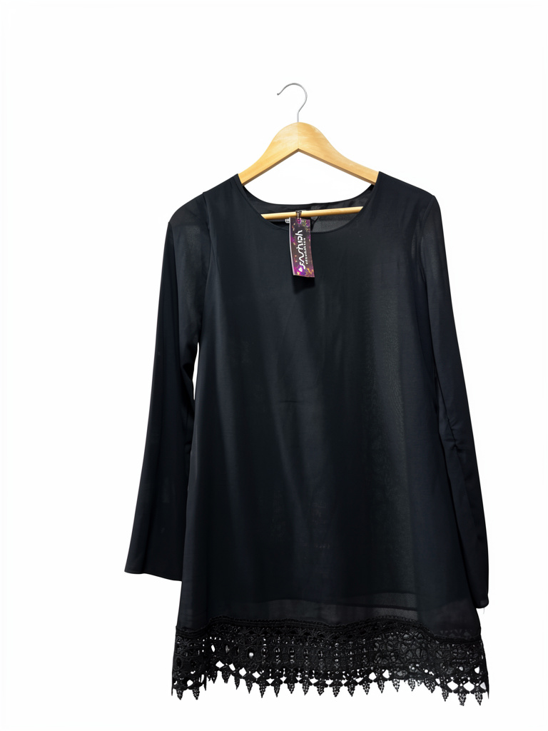 Vestido negro largo