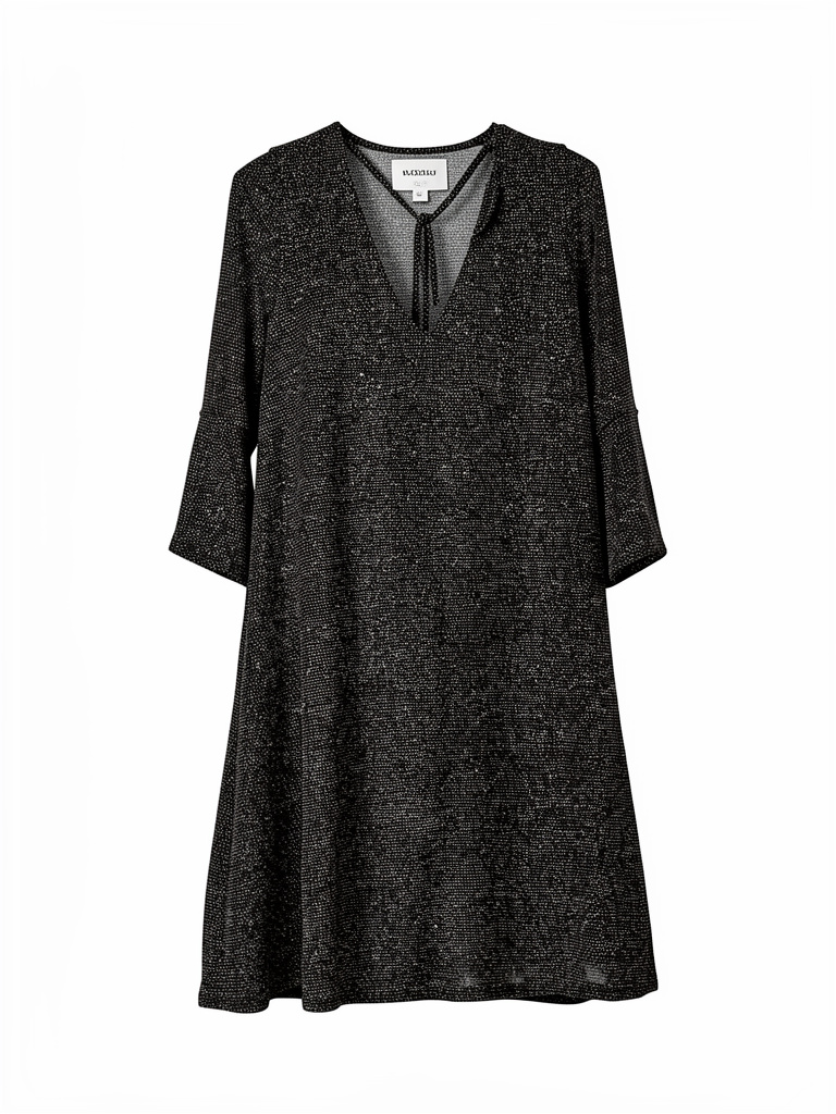 Vestido negro brilloso