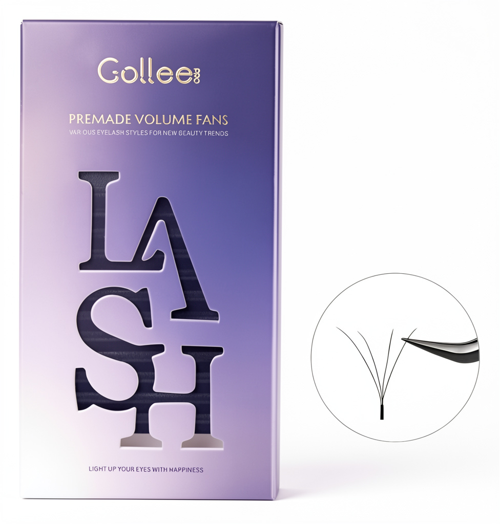 Blister Pestañas Prearmadas Gollee 4D 0.07mm Curvatura D Mix