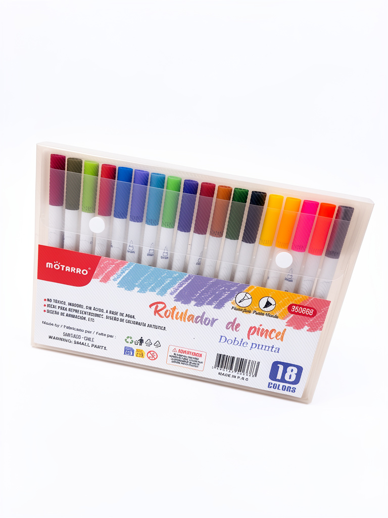 Marcadores Doble Punta 18 pcs